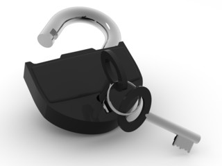 Poster - Padlock. 3d