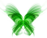 Fototapeta Paryż - Abstract green butterfly