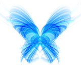 Fototapeta Paryż - Abstract blue butterfly