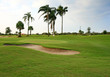 A golf course resort
