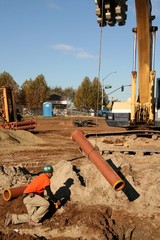 Wall Mural - sewer ,pipe,construction