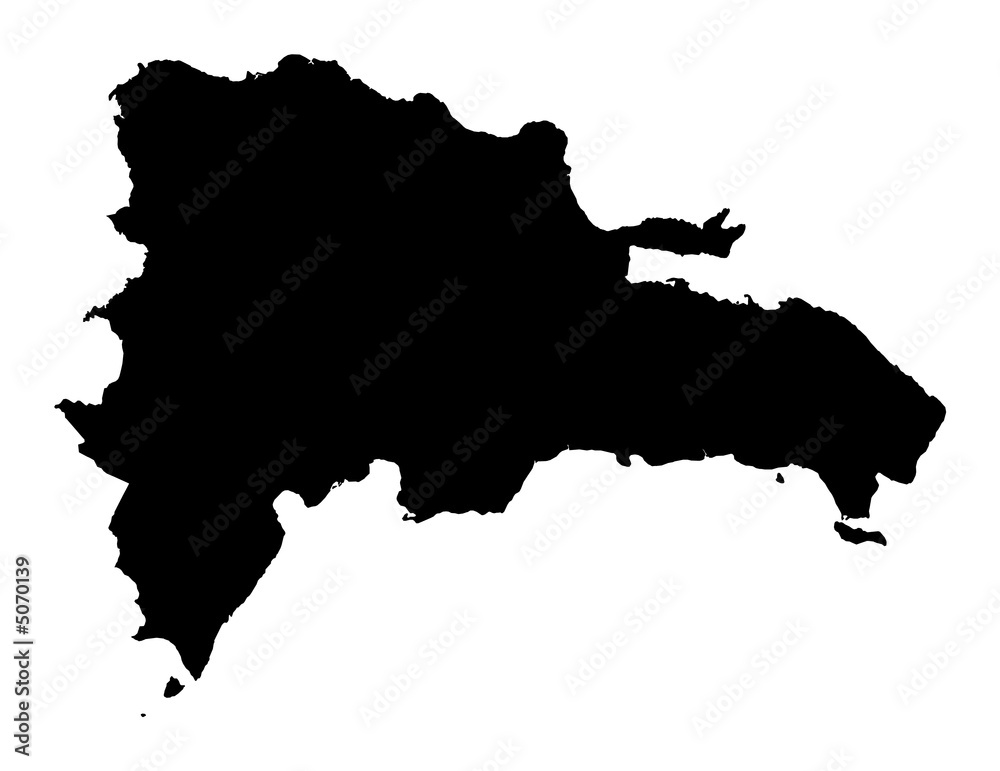 map of Dominican Republic - obrazy, fototapety, plakaty 