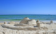 Sand castle on a sea beach