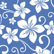 Seamless Blue Hawaii Pattern