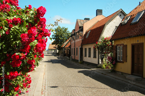 Gotland,Visby,Sweden, street scene Принти на полотні