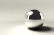 one silver chrome ball