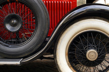 Antique Car Fender And Wheels