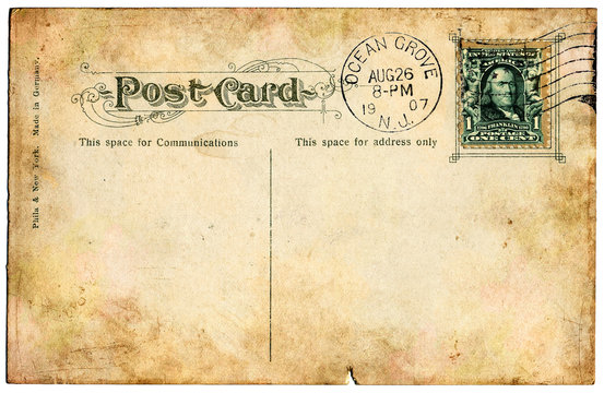 Fototapete - Postcard from 1907