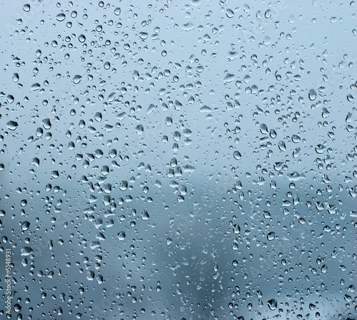 Naklejka - mata magnetyczna na lodówkę Rain drops on the window