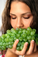 Girl with Grapes