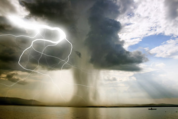the begining of the tornado