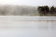 Fog Above Lake In The Morning. Samuel De Champlain
