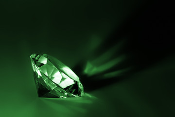 diamond on green background