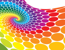 Rainbow Spiral Wave