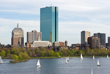 Boston And The Charles River In The Spring