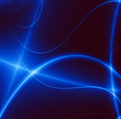 canvas print picture - Dance of Blue Lights in the dark. 