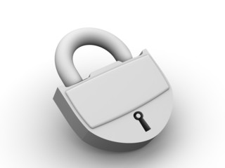 Poster - Padlock. 3d