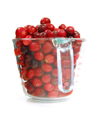 Wall Mural - Cranberries in a cup