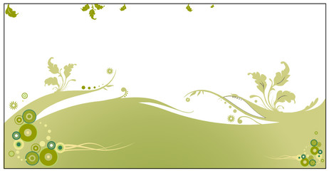 Wall Mural - composicion floral abstracta en vector