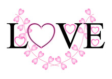 Black And Pink Love Hearts