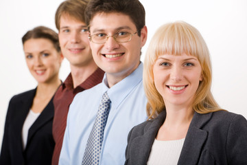 Wall Mural - Four confident  businesspeople 