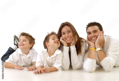 Juliste Casual portrait of a healthy, attractive young family