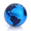 3D globe made of translucent plastic and transparent acrylic