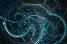 Abstract Fractal Background Made Of Cold Blue Colors