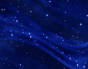 Wall Mural - a nice blue star field of bright and shining stars