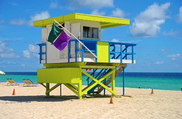 Lifeguard tower in Miami Beach