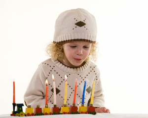 Little boy on Hanukkah