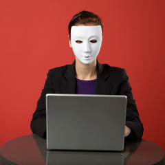 A female surfing the web anonymously