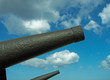Old cannons against the sky