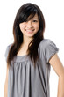 © Philip Date - A cute young Asian woman in grey dress on white background
