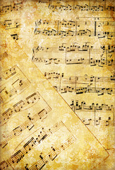 Wall Mural - vintage musical pages