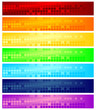 Different color banners that can be used as web headers