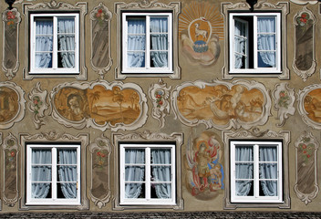 Canvas Print - façade peinte à Tölz