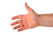 Hand isolated on a white background..