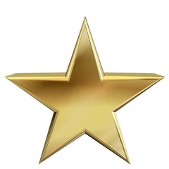 Wall Mural - gold 3d star