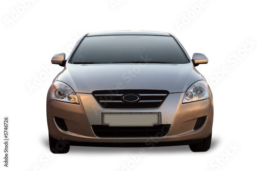 Photo  Car-metallic ford isolated on a white background