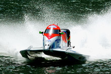 Striking Hi Speed Motor Boat In Action
