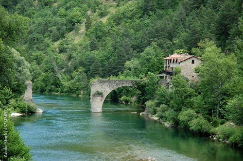 Fotomural The Tarn gorges - Broken bridge