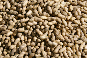 groundnuts on display at local market