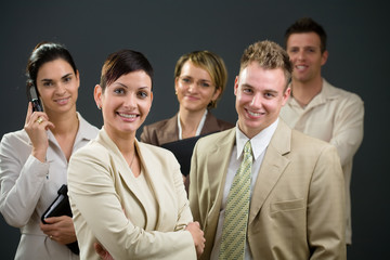 Poster - Businesswoman and team