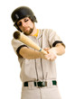© Nicholas Piccillo - A young male baseball player batting.