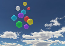 Balloons In The Blue Sky
