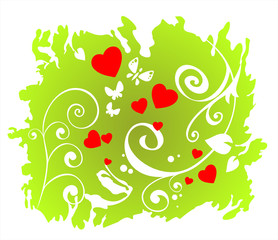 green romantic background