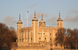 The Tower of London in the evening sun in winter