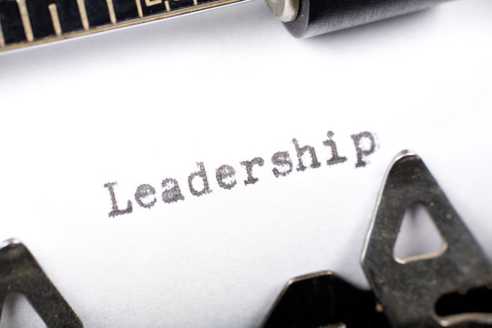 Typewriter close up shot, concept of leadership