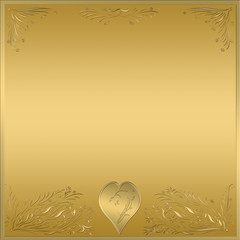 Wall Mural - gold frame